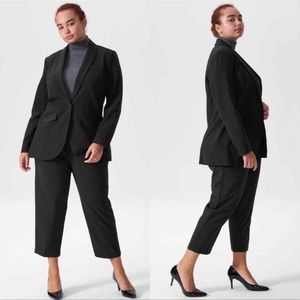 Universal Standard Wool Rio Blazer Black Size Medium (18-20)